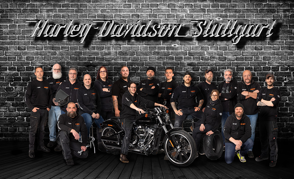 Das Team von Harley-Davidson Stuttgart in Korntal